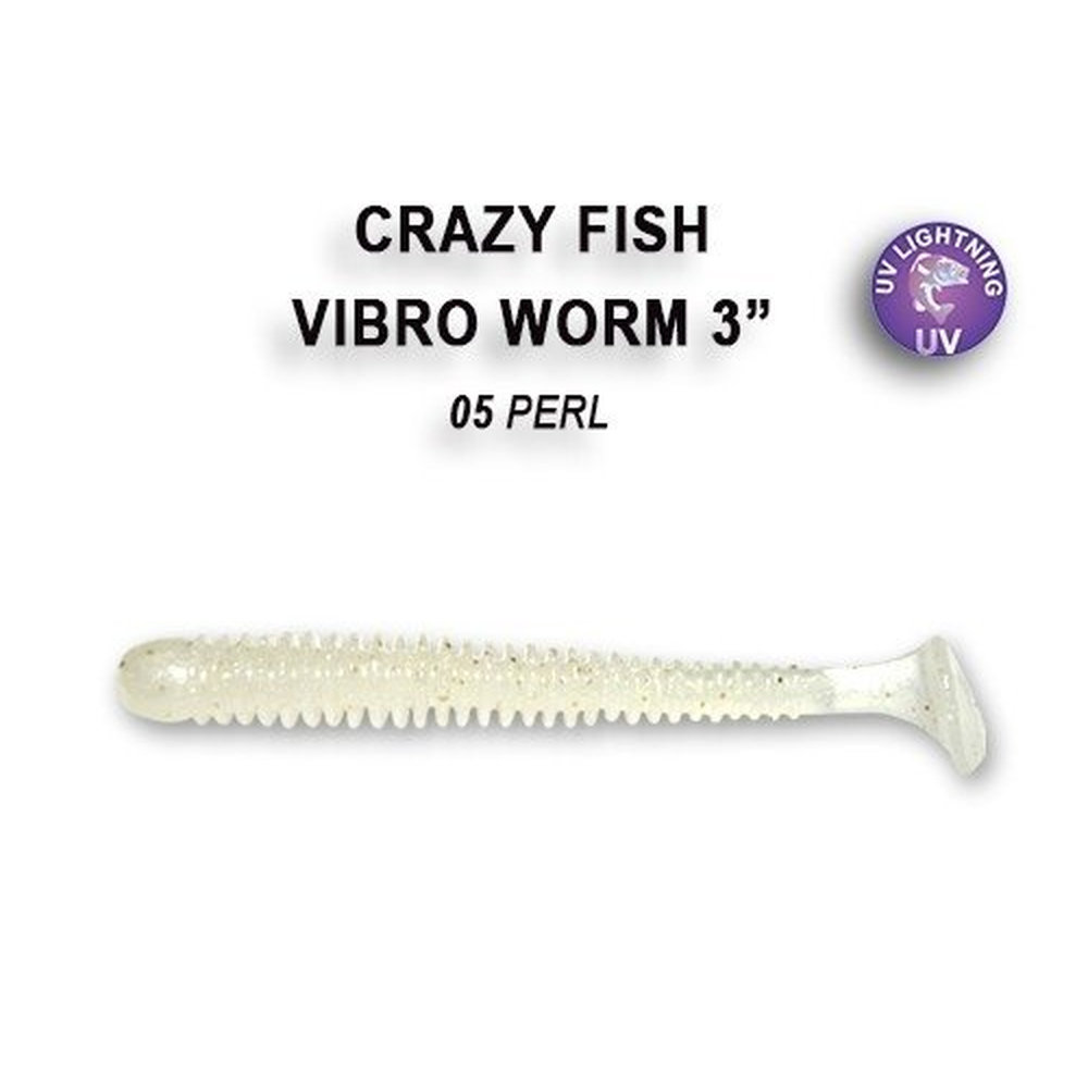 Crazy Fish Vibro Worm Vibor-worm – softbait for Pike, Perch, Zander