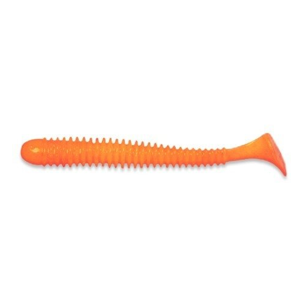 Vibro Worm 75mm Fluo Orange | Squid 1175-64-6 – softbait for Pike, Perch, Zander
