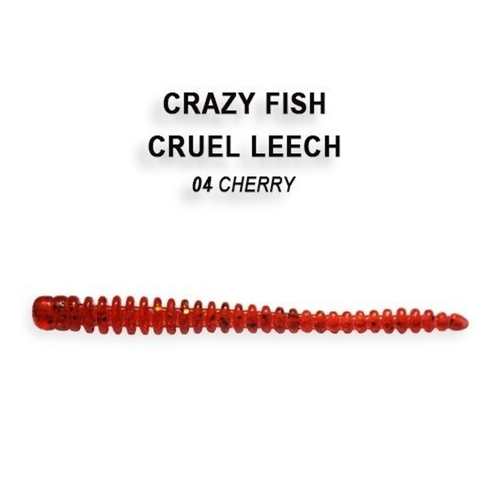 Cruel Leech 55mm Cherry | Squid 855-4-6 – softbait for Pike, Perch, Zander
