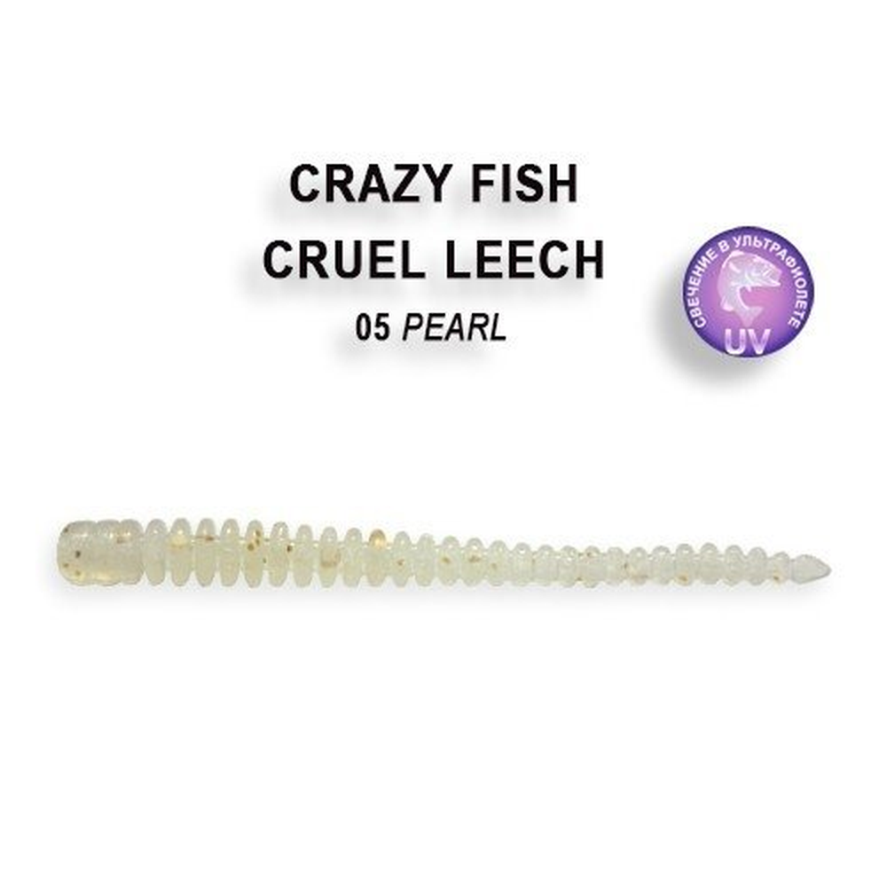 Cruel Leech 55mm Pearl | Squid 855-5-6 – softbait for Pike, Perch, Zander