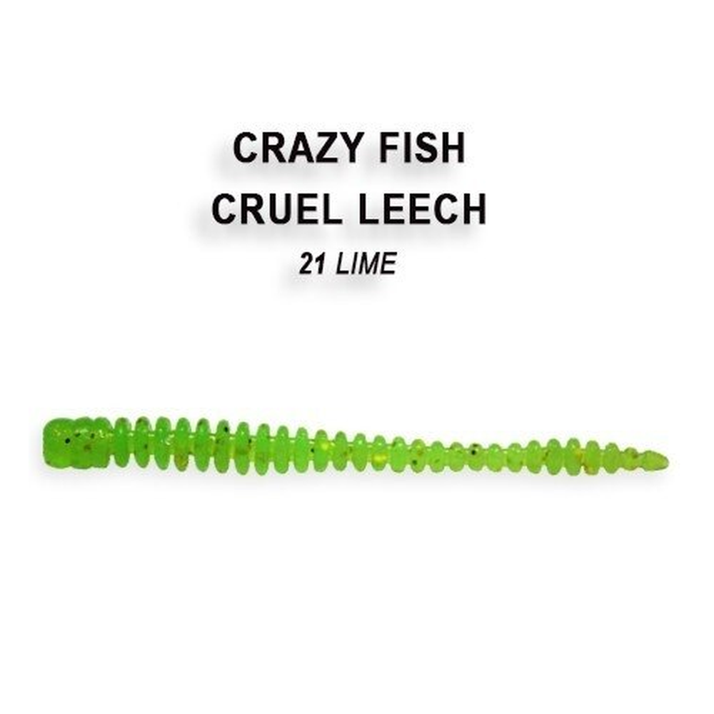 Cruel Leech 55mm Lime | Squid 855-21-6 – softbait for Pike, Perch, Zander