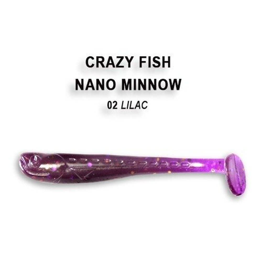 Nano Minnow 40mm Lilac | Shrimp 6-4-2-4 – softbait for Pike, Perch, Zander