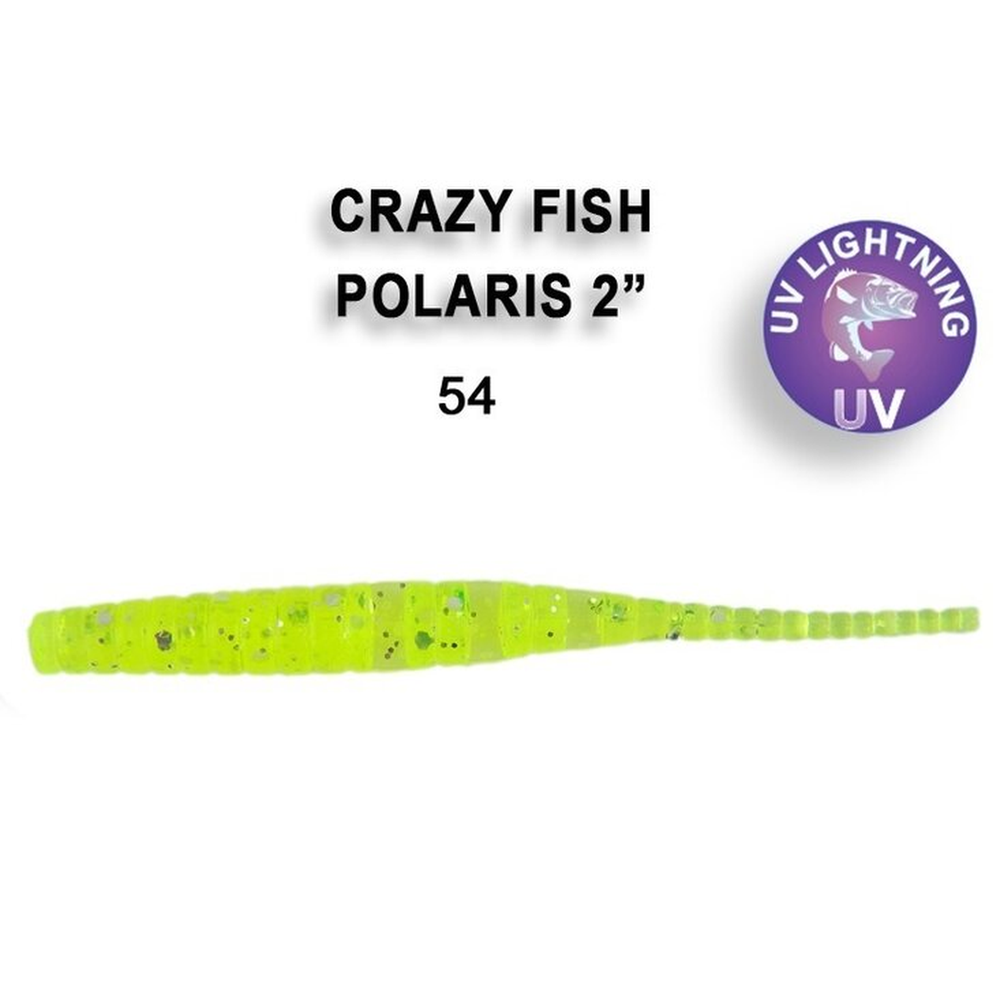 Polaris 54mm Green Acide | Shrimp 1755-54-4 – softbait for Pike, Perch, Zander