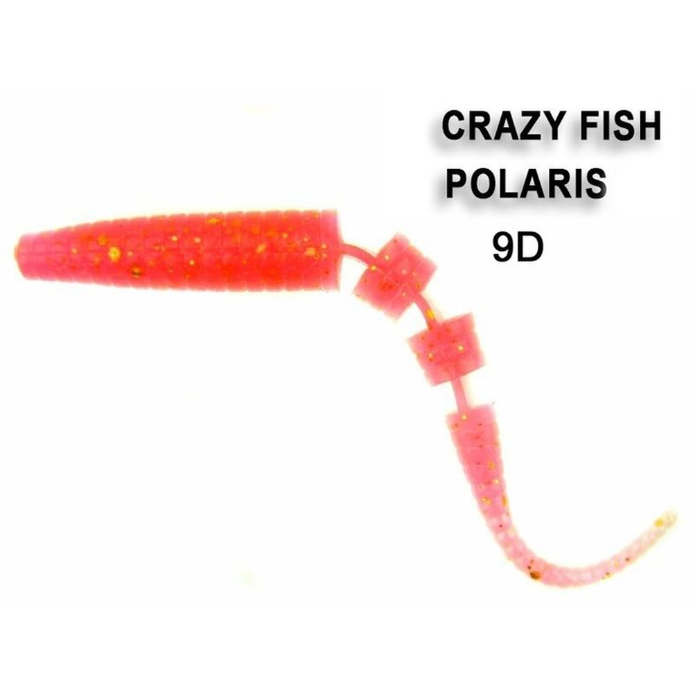 Polaris 100mm 9D Pink Snow | Squid 38100-9D-6 – softbait for Pike, Perch, Zander