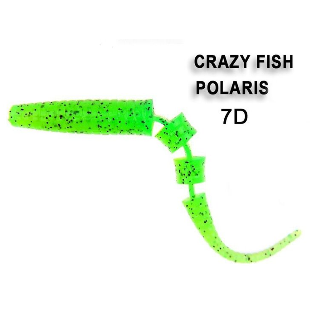 Polaris 100mm 7D Lime Chart. | Squid 38100-7D-6 – softbait for Pike, Perch, Zander