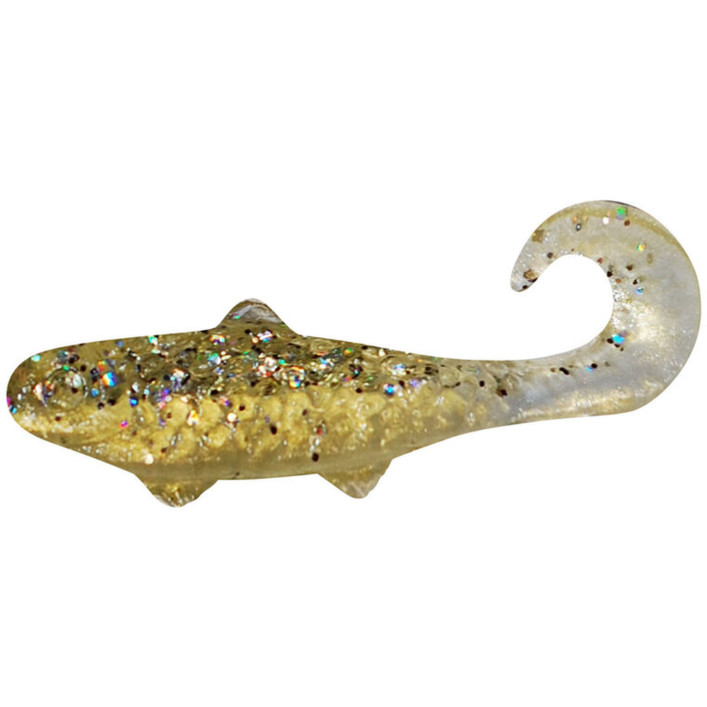 Banjo 2" Clear hologram glitter | Gold pearl BJ2-L124 – Lure for Pike, Perch, Zander