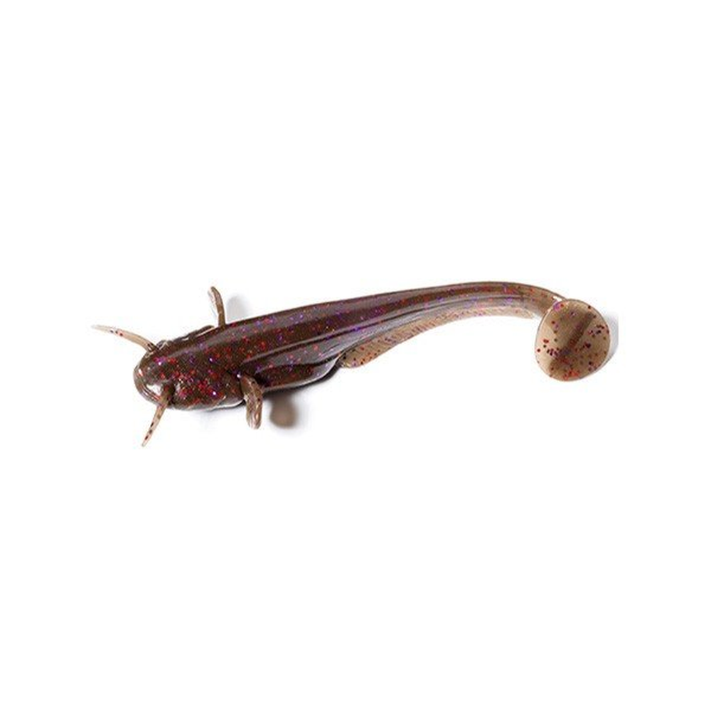 Catfish 3" - Green Pumpkin Brown | Purple & Red 850221 – Lure for Pike, Perch, Zander