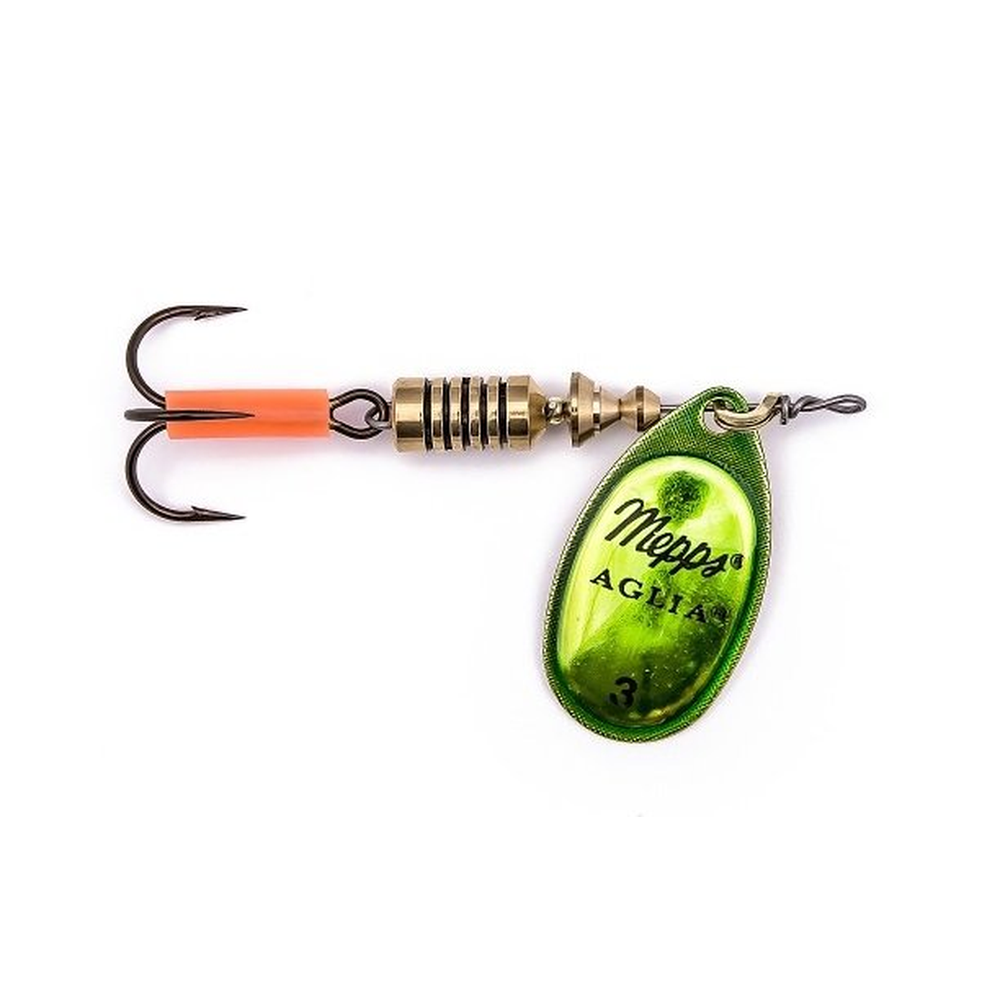Mepps AGLIA PLATINUM green 3/6.5g 23103 – spoon for Pike, Perch, Zander