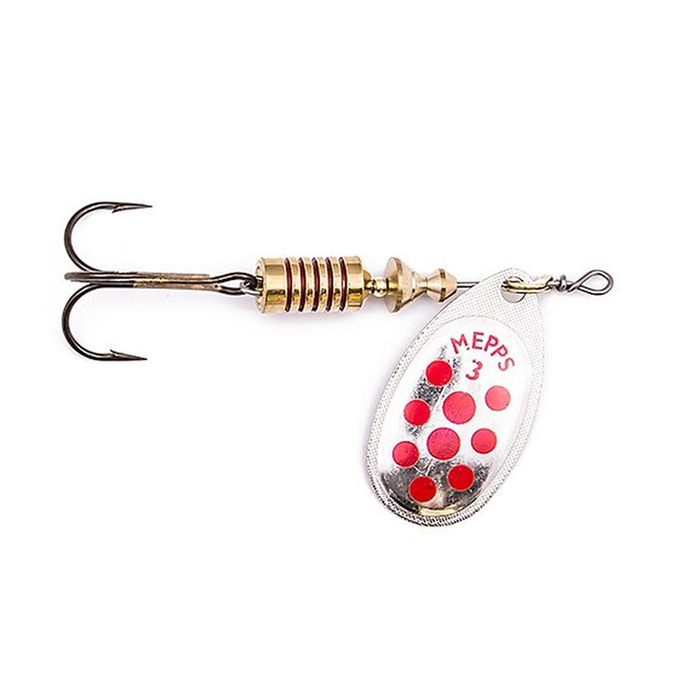 Mepps AGLIA DECOREES silver/red dots 3/6.5g 20423 – Lure for Pike, Perch, Zander