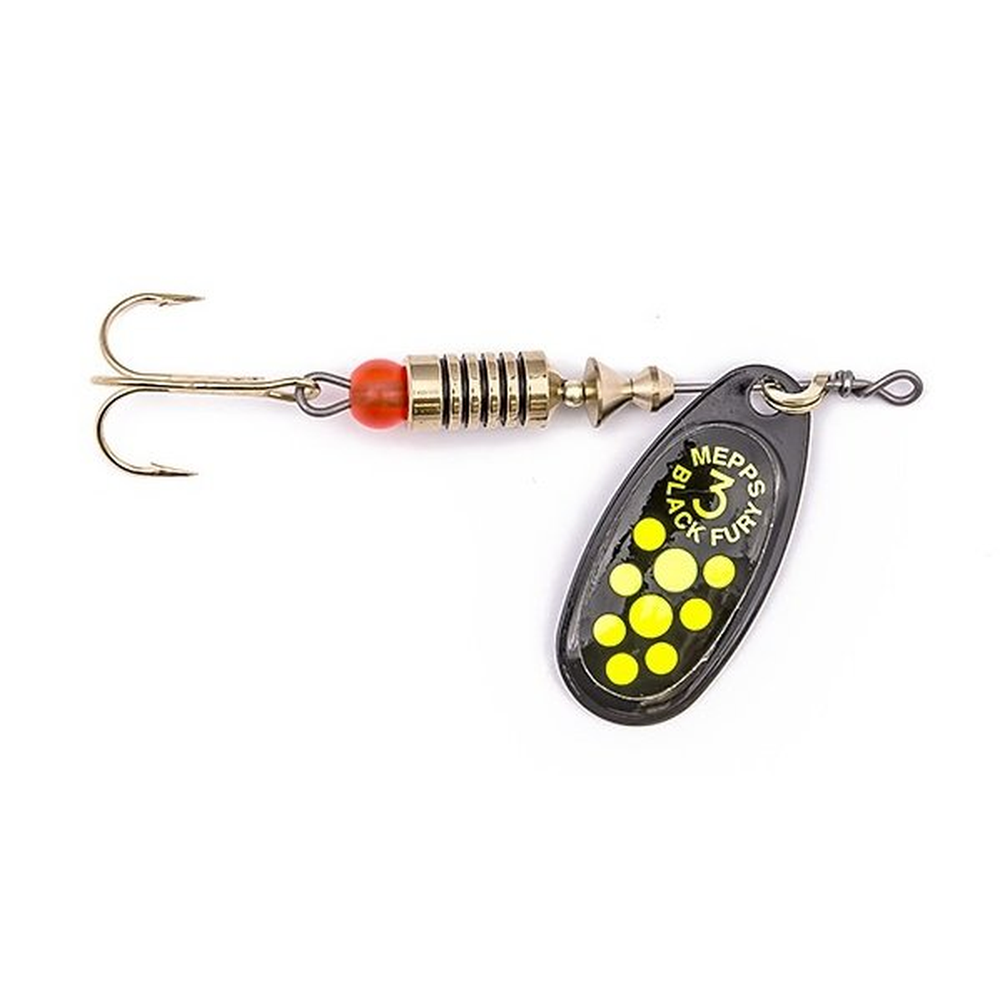 Mepps BLACK FURY black/chartreuse dots 3/6.5g 24247 – spoon for Pike, Perch, Zander