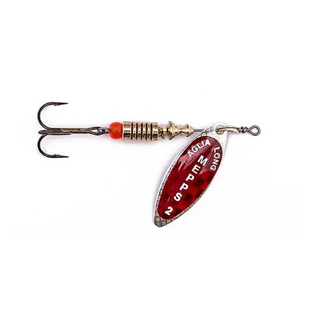 Mepps AGLIA LONG Redbo silver 2/7g 21796 – Lure for Pike, Perch, Zander