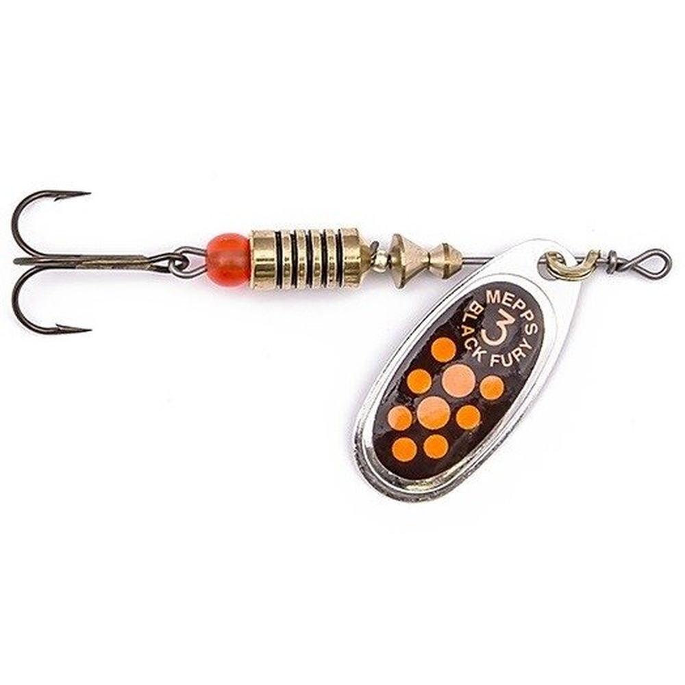 Mepps BLACK FURY silver/orange dots 2/4.5g 24513 – Lure for Pike, Perch, Zander